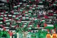 Celtic fans in the stands wave flags of Palestine during the UEFA Champions League Group E match at Celtic Park, Glasgow, October 25, 2023