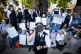 A police officer stands in front of a protest in Parliament Square, London, to call for de-proscription of Palestine Action after a ban against the organisation was announced after two Voyager aircraft were damaged at RAF Brize Norton in Oxfordshire on June 20. Picture date: Saturday July 12, 2025