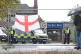 Police officers outside the former Bell Hotel in Epping, July 31, 2025