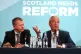 Reform UK party leader Nigel Farage (right) and MSP Graham Simpson at a press conference at Macdonald Houstoun House, in Uphall, Broxburn, West Lothian, August 27, 2025