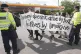 SEE THE OBVIOUS: A Stand Up To Racism rally outside the Sheraton Four Points Hotel in Horley, Surrey, August 23 2025 