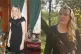 Left picture shows Michelle at Christmas undergoing a chemical menopause at aged 23 when she had just lost her job