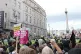 DECISIVE RESPONSE: Stand Up To Racism (SUTR) activists block the way of the Tommy Robinson-led Unite the Kingdom march on Whitehall in central London on September 13 2025. 