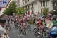 People hold Palestinian flags as they try to disrupt the eleventh stage of the Spanish Vuelta cycling race, from Bilbao to Bilbao, Spain, September 3, 2025
