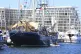 A ship that is part of the Global Sumud Flotilla prepares to depart to Gaza to deliver aid amid Israel's blockade on the Palestinian territory, in the Tunisian port of Bizerte, September 13, 2025