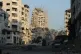 Smoke rises from an Israeli air strike on the Macca Tower, a high-rise building in Gaza City, September 28, 2025