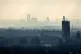 The city center of Essen is seen through the fog as German Federal Environment Agency warns about poor air quality in Germany due to fine dust pollution, Essen, Germany, February 12, 2025