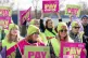 Teachers from the Educational Institute of Scotland (EIS) union take part in a rally, Dunfermline, Fife, February 22, 2023