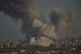 Smoke rises to the sky following an Israeli military strike in the northern Gaza Strip, as seen from southern Israel, August 30, 2025