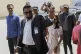 President Irfaan Ali, who is running for re-election, waves after voting during general elections in Leonora, Guyana, September 1, 2025