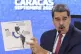 Venezuelan President Nicolas Maduro points at a map of the Americas during a press conference in Caracas, Venezuela, September 15, 2025