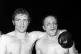 Joe Bugner (left) with Henry Cooper, after beating him at the Empire Pool on points, March 16, 1971