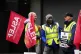 Train drivers from the Aslef union on the picket line at Euston station in London, as they are launching a wave of fresh walkouts in a long-running dispute over pay. Train drivers at 16 rail companies are holding a rolling programme of one-day walkouts between April 5 and 8, coupled with a six-day ban on overtime. Picture date: Friday April 5, 2024