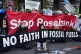 Climate activists from Greenpeace and Uplift during a demonstration outside the Scottish Court of Session, Edinburgh, on the first day of the Rosebank and Jackdaw judicial review hearing, November 12, 2024