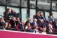 West Ham United vice-chair Karren Brady, and chairman David Sullivan and Jack Sullivan (back row) in the stands during the Premier League match at London Stadium, London, May 18, 2025