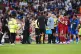 Referee Anthony Taylor during a stop in play after Bournemouth's Antoine Semenyo (second right) informs the referee of a possible racial comment from the crowd during the Premier League match at Anfield, Liverpool, August 15, 2025