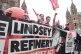Lindsey oil refinery workers at a rally outside the Houses of Parliament in London. Picture date: Wednesday September 3, 2025