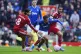 Everton's Iliman Ndiaye (centre) battles for the ball with Liverpool's Dominik Szoboszlai (left) and Liverpool's Cody Gakpo during the Premier League match at Anfield, Liverpool, September 20, 2025
