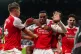 Arsenal's Gabriel celebrates scoring their side's second goal of the game during the Premier League match at St. James' Park, Newcastle upon Tyne, September 28, 2025