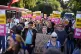 People take part in the Stand Up To Racism rally near the TLK Apartments and Hotel in Orpington, August 22, 2025
