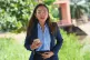 People's Party's Chonthicha Jangrew arrives outside the Thanyaburi Provincial Court in Pathum Thani province, north of Bangkok, Thailand, September 30, 2025