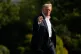 President Donald Trump gestures as he arrives at the White House, September 26, 2025, in Washington