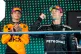 Mercedes driver George Russell of Britain celebrates after winning the Singapore Formula One Grand Prix at the Marina Bay Street Circuit in Singapore, October 5, 2025