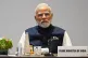 Indian Prime Minister Narendra Modi attends the India-UK CEO Forum at Jio World Convention Centre in Mumbai, India, Thursday, Oct. 9, 2025