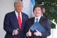 President Donald Trump greets Argentina's President Javier Milei, as he arrives at the White House, Tuesday, Oct. 14, 2025, in Washington