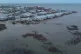 In this aerial photo provided by the Alaska Department of Transportation and Public Facilities, the city of Kotzebue, Alaska, experiences flooding, October 8, 2025. Photo: Alaska Department of Transportation and Public Facilities via AP
