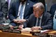 United Nations Secretary-General Antonio Guterres speaks during a Security Council meeting at the United Nations headquarters, September 23, 2025, at U.N. headquarters