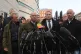 The brothers of Bloody Sunday victim William McKinney and their solicitor, (left to right) Joe, Mickey, solicitor Ciaran Shiels from Madden & Finucane, and John, speak to the media outside Belfast Crown Court, October 23, 2025