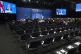 Empty seats in the auditorium as shadow chancellor Sir Mel Stride makes a speech during the Conservative Party Conference at the Manchester Central Convention Complex, October 6, 2025