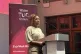 Royal College of Midwives Jamie Morris speaking at the Black History Month event in Cardiff Bay