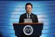 South Korean President Lee Jae Myung delivers his speech during a celebration to mark 77th Armed Forces Day in Gyeryong, South Korea, October 1, 2025