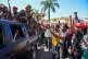 Soldiers are greeted by people gathering for a ceremony in tribute to demonstrators killed during recent anti-government protest in Antananarivo, Madagascar, October 12, 2025