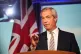Reform UK leader Nigel Farage reacts to the speech by Prime Minister Sir Keir Starmer at the Labour Party conference, September 30, 2025