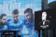 A view of a tribute at the Etihad Stadium as a funeral service is taking place for Ricky Hatton at Manchester Cathedral, October 10, 2025