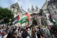 Protesters outside the Royal Courts of Justice on The Strand, central London, ahead of a hearing over whether proscribing of Palestine Action should be temporarily blocked, July 4, 2025