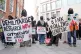 WAR-FREE EDUCATION: Students protest outside King's College London on Tuesday October 7 2025