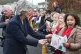 WINNING HEARTS AND MINDS: President Catherine Connolly shakes hands with Lillie Mae Nkwocha, from St Marys Convent Primary School on November 12 2025 who proudly shows Connolly a portrait she drew of her