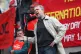 Mark Serwotka, general secretary of the Public and Commercial Services Union (PCS), speaks at a May Day rally in Trafalgar Square, London, May 1, 2017