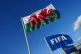 A Welsh flag before the UEFA Euro U21 Championship Group I match at Rodney Parade, Newport, March 22, 2024