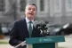 Former finance minister Paschal Donohoe speaking at a press conference at Government Buildings in Dublin, November 18, 2025