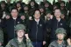 Taiwan President Lai Ching-te (centre) cheers with soldiers as he's inspecting Taiwanese reservists participating in reserve military training in Ilan County, Eastern Taiwan, December 2, 2025
