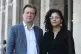Sanaa Seif, sister of writer Alaa Abd el-Fattah, a British-Egyptian activist imprisoned in Egypt, with Richard Ratcliffe ahead of a press conference by families of British nationals arbitrarily detained abroad, Westminster, London, June 14, 2022