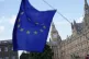 An EU flag is flown outside the Palace of Westminster following the UK-EU Summit at Lancaster House, in central London, May 19, 2025
