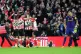 Sunderland players celebrate victory as Newcastle United's Malick Thiaw (right) looks on dejected following the Premier League match at the Stadium of Light, Sunderland, December 14, 2025