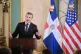 U.S. Secretary of Defense Pete Hegseth speaks during a press conference after a meeting with Dominican Republic President Luis Abinader at the National Palace in Santo Domingo, Dominican Republic, November 26, 2025
