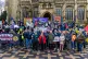 Around 250 people gather on the steps of Wakefield Cathedral in support of striking workers at the National Coal Mining Museum of England, December 6, 2025